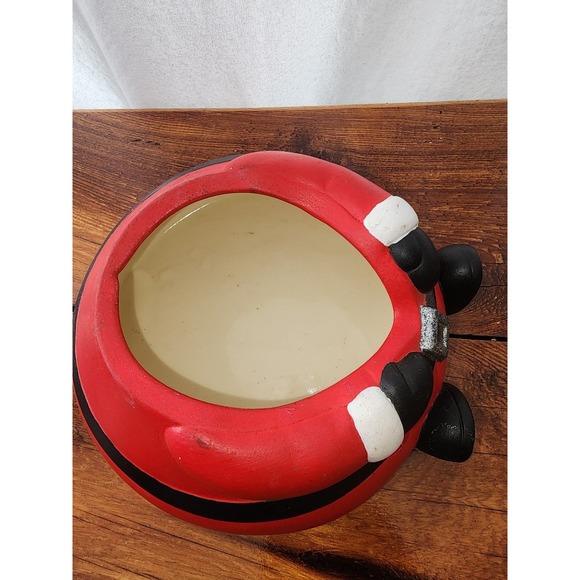 Santa Roly Poly‎ Vintage Candy Dish Hand painted - Picture 6 of 7
